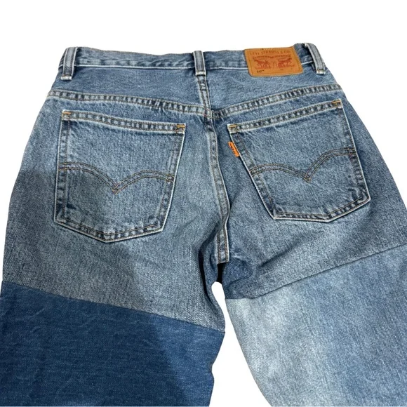 Levi’s 517 Patchwork Cropped Bootcut Jeans High Rise | Size W24 - Picture 9 of 16